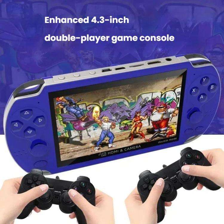 A3 4.3-Inch Handheld Game Console With Camera Supports Dual Handles/TV Output/10 Simulators Built...