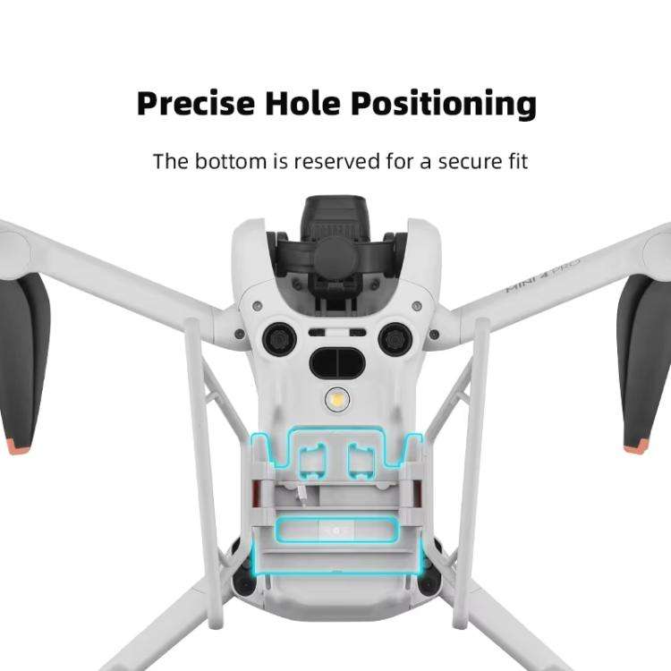 For DJI Mini 4 Pro BRDRC Booster Landing Gear Folding Strap Kickstand(Gray)