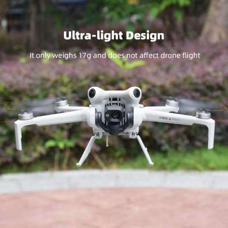 For DJI Mini 4 Pro BRDRC Booster Landing Gear Folding Strap Kickstand(Gray)