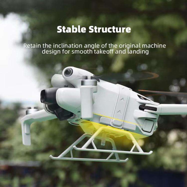 For DJI Mini 4 Pro BRDRC Booster Landing Gear Folding Strap Kickstand(Gray)