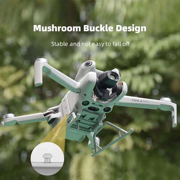 For DJI Mini 4 Pro BRDRC Booster Landing Gear Folding Strap Kickstand(Gray)