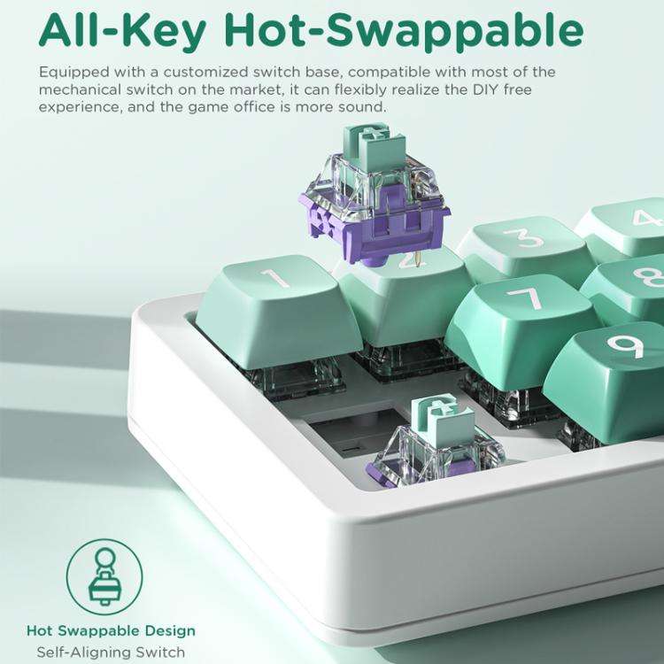MKESPN K810 Joystick RGB Backlight Hot Swap Macro Customized Wired Mechanical Gaming Keyboard(Green)