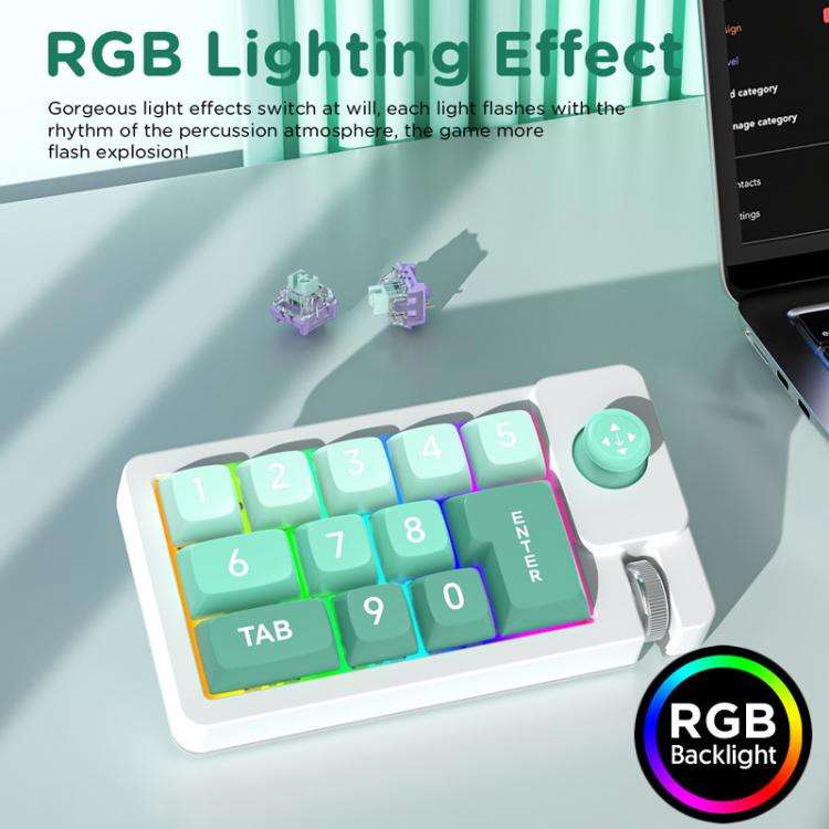 MKESPN K810 Joystick RGB Backlight Hot Swap Macro Customized Wired Mechanical Gaming Keyboard(Black)