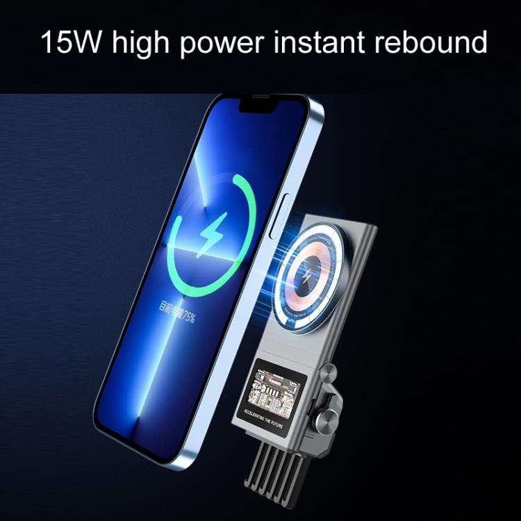 Car Air Outlet Intelligent Induction Wireless Charging Mobile Phone Holder(Gray)