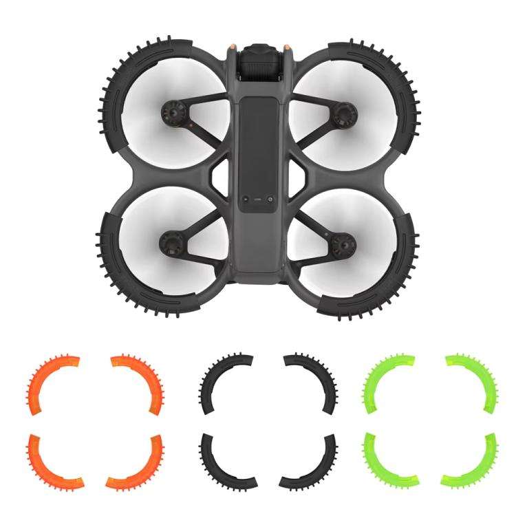 For DJI Avata 2 BRDRC 4pcs Paddle Protection Bumper Rings(Black)