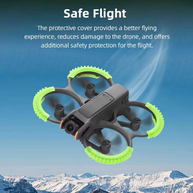 For DJI Avata 2 BRDRC 4pcs Paddle Protection Bumper Rings(Black)