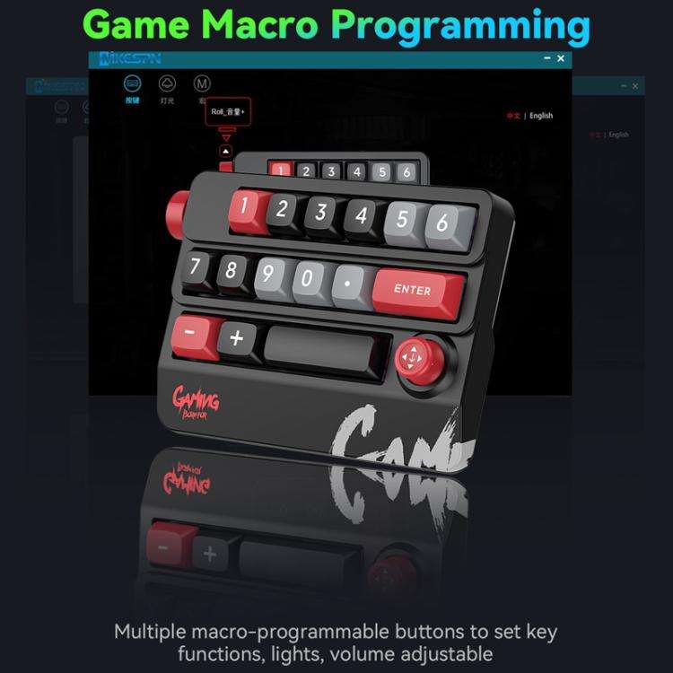 MKESPN RGB Hot Swap Wired Mechanical Keyboard Rocker Knob Programming Macro Custom Gaming Keyboar...