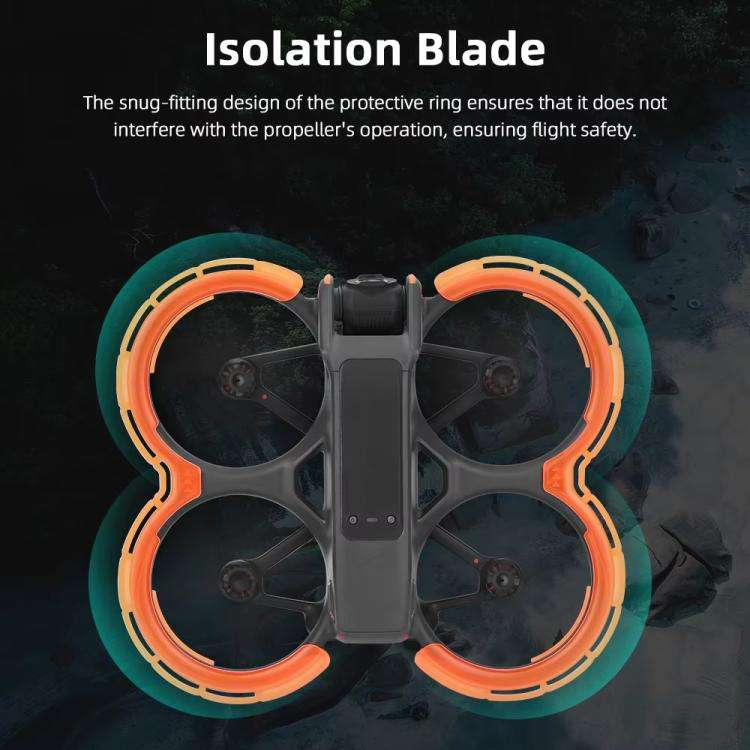 For DJI Avata 2 BRDRC Integrated Paddle Protector One-piece Bumper Ring(Orange)