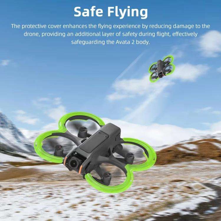 For DJI Avata 2 BRDRC Integrated Paddle Protector One-piece Bumper Ring(Green)