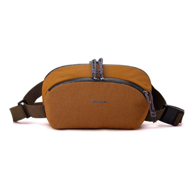 WEPOEWR Men Chest Bag Personalized Commuter Shoulder Bag Mobile Phone Waist Pack(Brown)