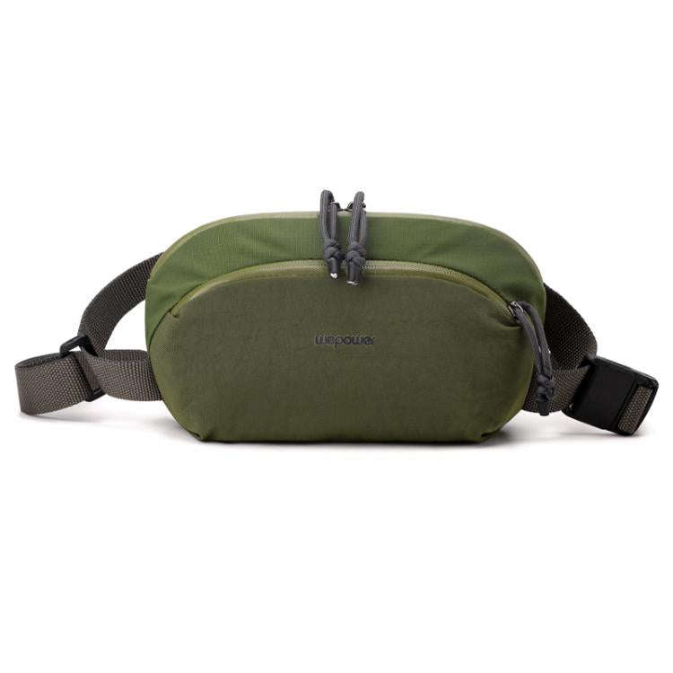 WEPOEWR Men Chest Bag Personalized Commuter Shoulder Bag Mobile Phone Waist Pack(Green)