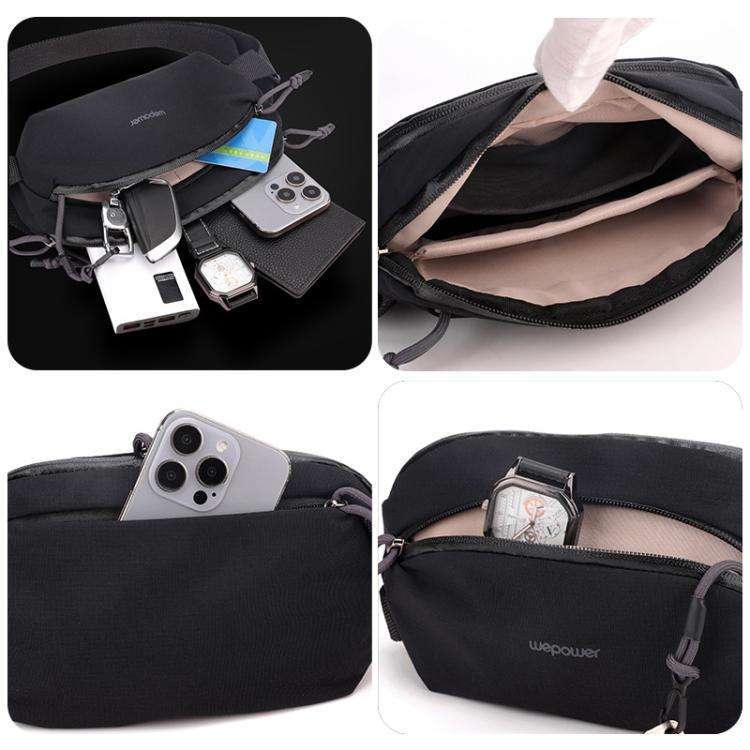 WEPOEWR Men Chest Bag Personalized Commuter Shoulder Bag Mobile Phone Waist Pack(Brown)
