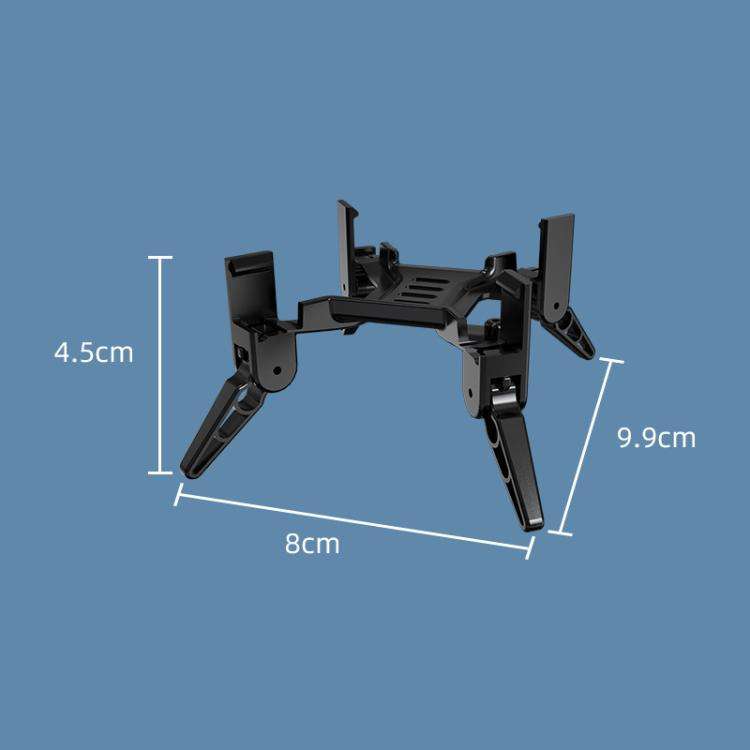For DJI Avata 2 BRDRC Folding Height Enhanced Landing Gear Gimbal Protective Kickstand(Black)