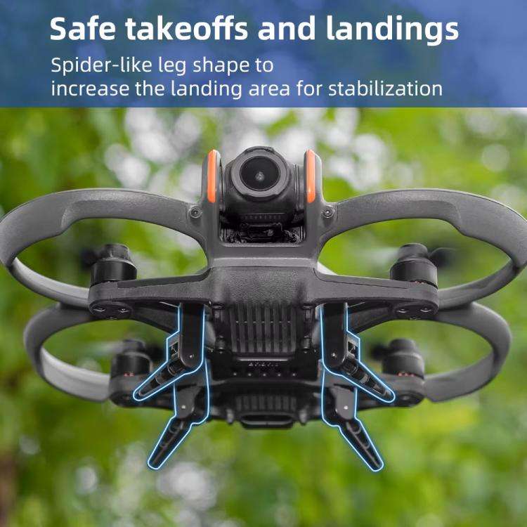For DJI Avata 2 BRDRC Folding Height Enhanced Landing Gear Gimbal Protective Kickstand(Orange)