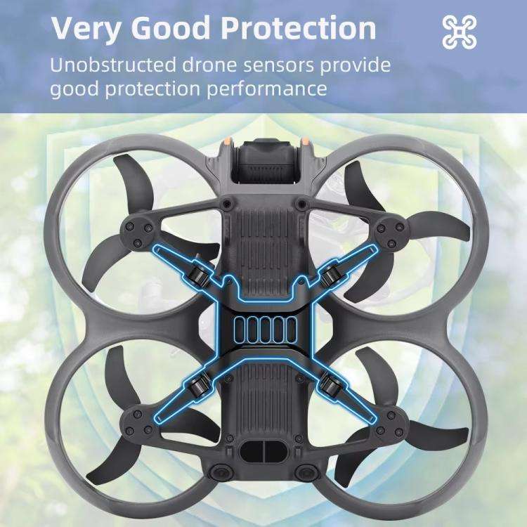 For DJI Avata 2 BRDRC Folding Height Enhanced Landing Gear Gimbal Protective Kickstand(Black)