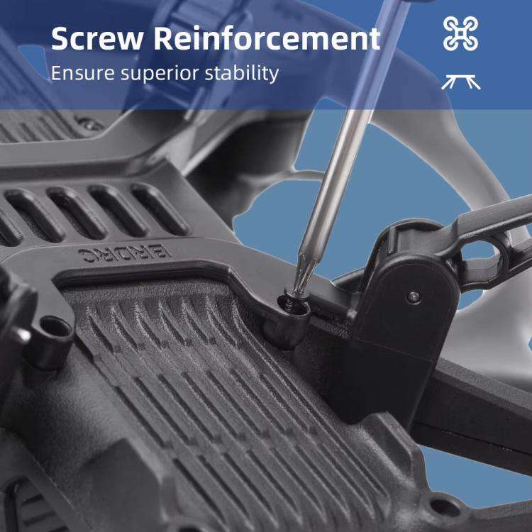 For DJI Avata 2 BRDRC Folding Height Enhanced Landing Gear Gimbal Protective Kickstand(Black)