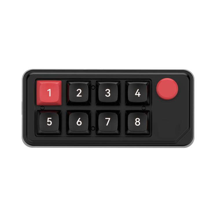 MKESPN 8-Key Wired Hot-Swappable Macro Definition Gaming Mechanical Keyboard With Knob(Black)