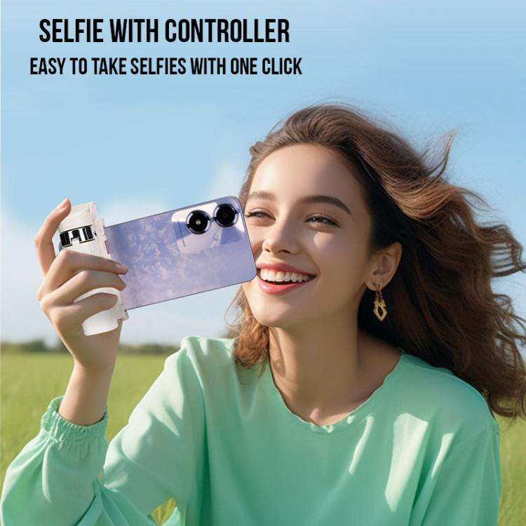 Pocket Mini Selfie Stick 3 In 1 Extendable Grip Phone Tripod With Bluetooth Remote Control(White)