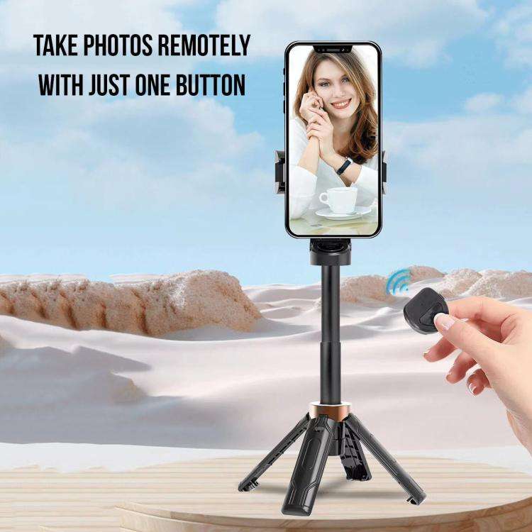 Pocket Mini Selfie Stick 3 In 1 Extendable Grip Phone Tripod With Bluetooth Remote Control(White)