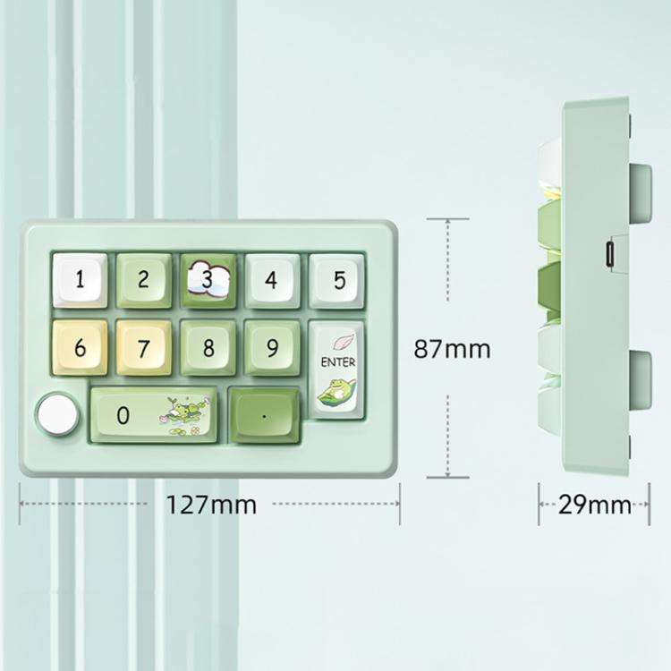 MKESPN W908 Wireless Tri-Mode Hot-Swappable Macro-Defined RGB Backlit Gaming Mechanical Keypad(Bl...