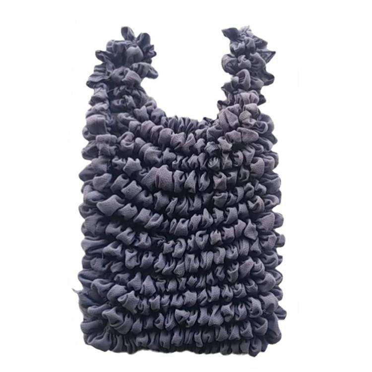 Mini Retractable Bubble Bag Multifunctional Large-capacity Elastic Shopping Bag(Dark Gray)