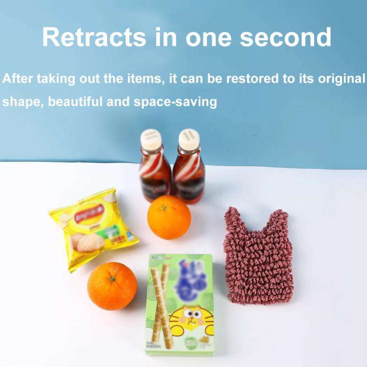 Mini Retractable Bubble Bag Multifunctional Large-capacity Elastic Shopping Bag(Eraser Pink)