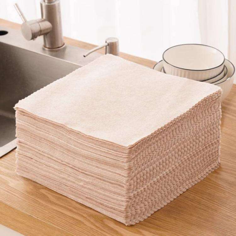 20pcs /Pack Thickened Loofah Rag Plant Fiber Oil-absorbing Kitchen Dishcloth, Size: 20x20cm