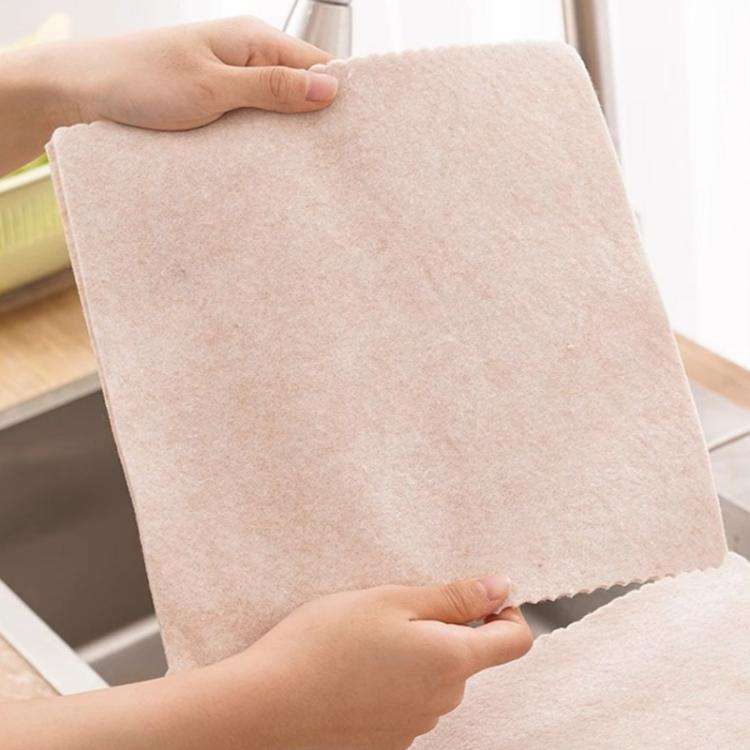 20pcs /Pack Thickened Loofah Rag Plant Fiber Oil-absorbing Kitchen Dishcloth, Size: 20x20cm