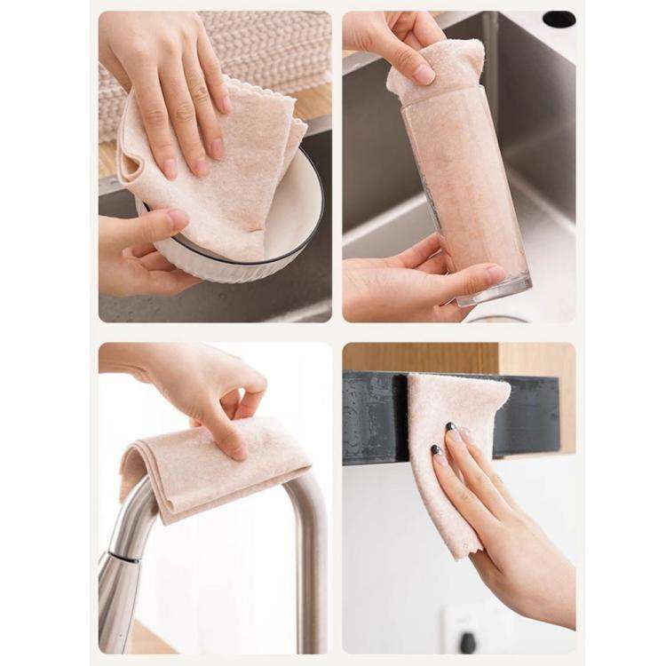 20pcs /Pack Thickened Loofah Rag Plant Fiber Oil-absorbing Kitchen Dishcloth, Size: 25x25cm