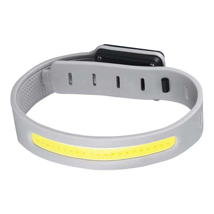 Rechargeable COB Armband Light Night Running Safety Warning Arm Leg Wristband Light(Gray)