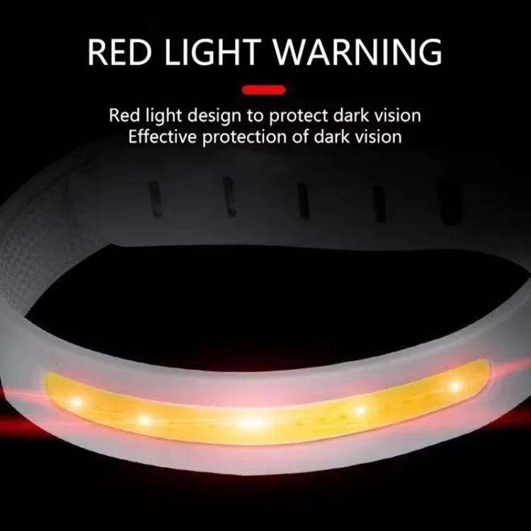 Rechargeable COB Armband Light Night Running Safety Warning Arm Leg Wristband Light(Gray)