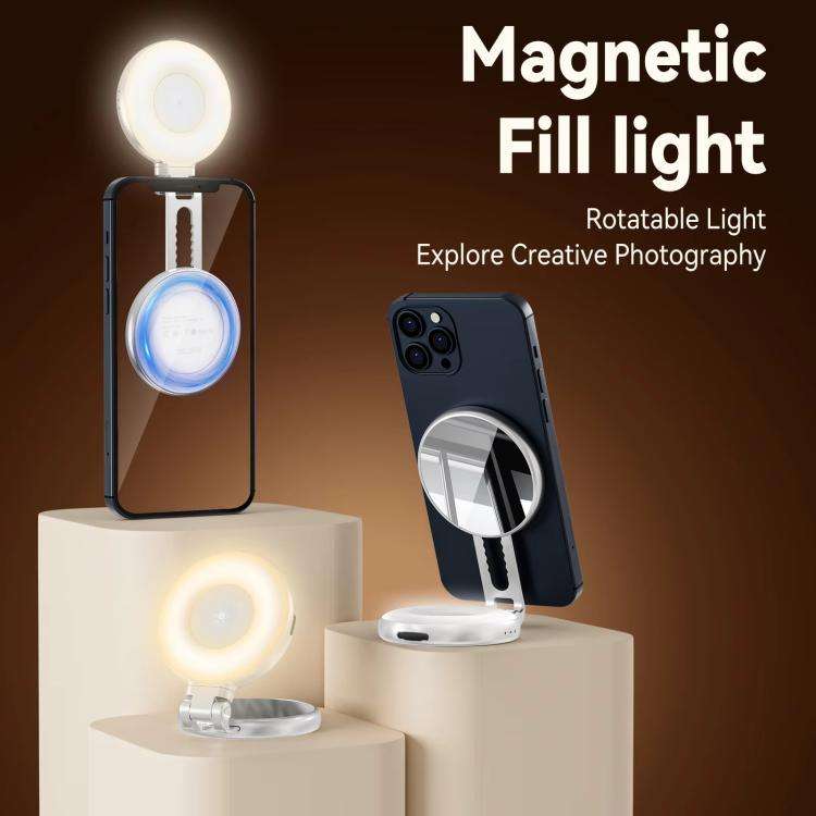 TELESIN S5-BGD-01 Mini Phone Magnetic Beauty Replacement Light Tri-color Temperature Portable Sel...