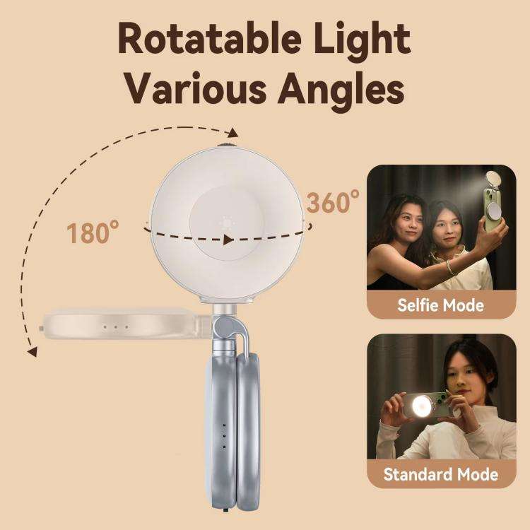 TELESIN S5-BGD-01 Mini Phone Magnetic Beauty Replacement Light Tri-color Temperature Portable Sel...