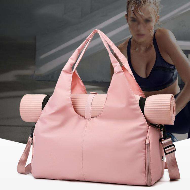 Yoga Gym Bag Handheld Luggage Bag Large Capacity Wear-resistant Travel Bag(Pink)