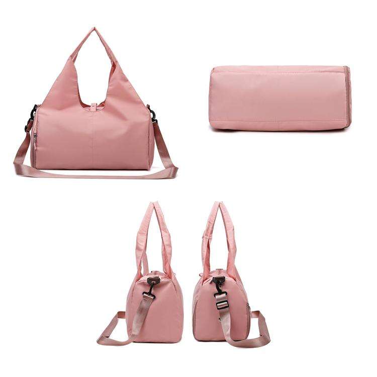 Yoga Gym Bag Handheld Luggage Bag Large Capacity Wear-resistant Travel Bag(Pink)