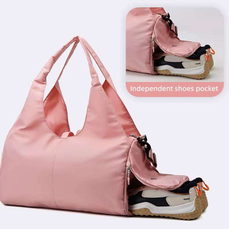 Yoga Gym Bag Handheld Luggage Bag Large Capacity Wear-resistant Travel Bag(Pink)