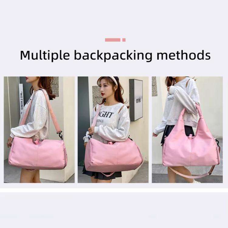 Yoga Gym Bag Handheld Luggage Bag Large Capacity Wear-resistant Travel Bag(Pink)