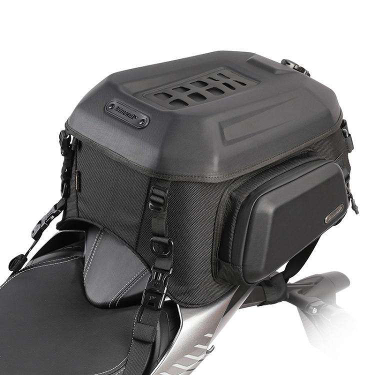Rhinowalk MT2335 23L-35L Expandable Large-capacity EVA Hard Shell Motorcycle Tail Bag(Matt)