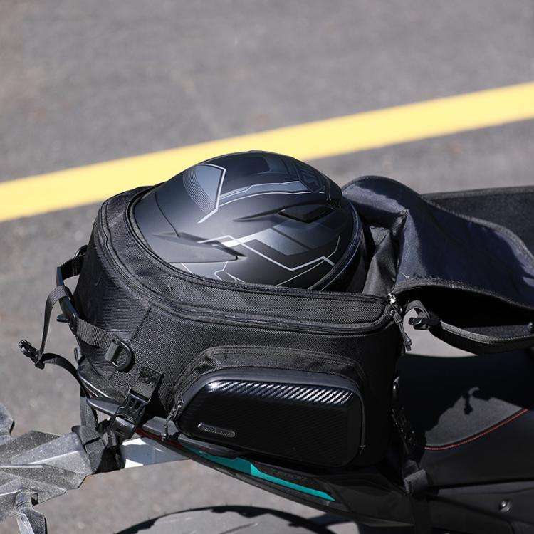 Rhinowalk MT2335 23L-35L Expandable Large-capacity EVA Hard Shell Motorcycle Tail Bag(Matt)
