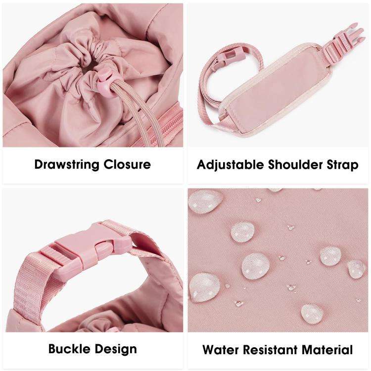 Oxford Cloth Outdoor Sports Water Bottle Cover Handheld Backpack Portable Thermos Mug Bag(Rouge C...