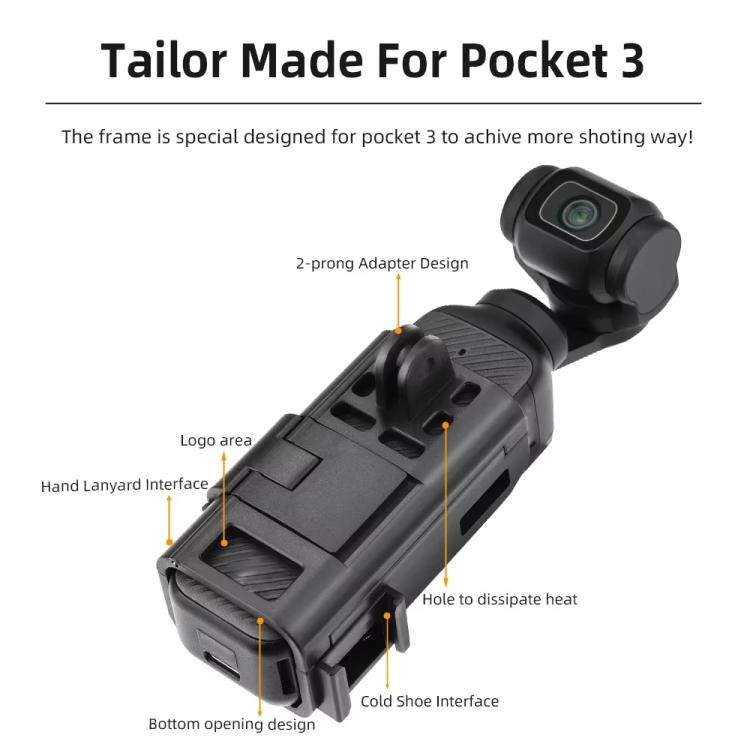 6pcs /Set For DJI Osmo Pocket 3 Flymile Magnetic Bracket Fixed Base Back Clip Adapter Bezel Acces...
