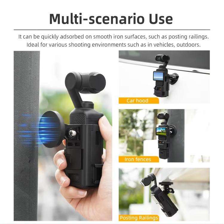 6pcs /Set For DJI Osmo Pocket 3 Flymile Magnetic Bracket Fixed Base Back Clip Adapter Bezel Acces...