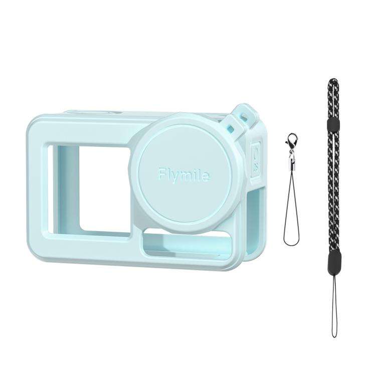 For DJI Osmo Action 3 / 4 / 5 Pro Flymile Silicone Cover Sport Camera Lens Drop Cases(Blue)