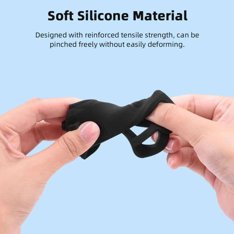 For DJI Osmo Action 3 / 4 / 5 Pro Flymile Silicone Cover Sport Camera Lens Drop Cases(Black)