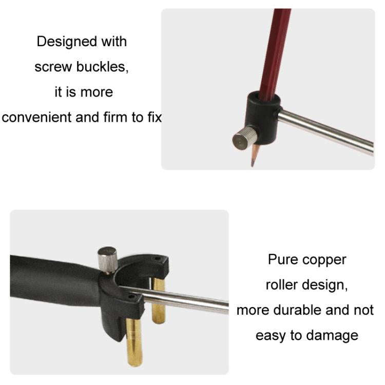Fender Parallel Marking Tool Automotive Sheet Metal Dent Repair Tool(Black)