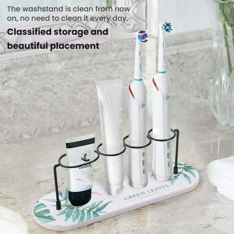 Diatomite Washstand Absorbent Mat Non-slip Toothbrush Holder, Size: 30x10cm(Gold Leaf)