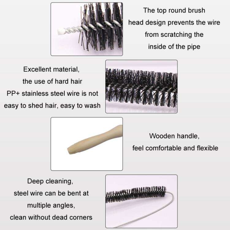 Long-handled Pipe Cleaning Brush Washing Machines Without Disassembly, Specifications: Half-hair