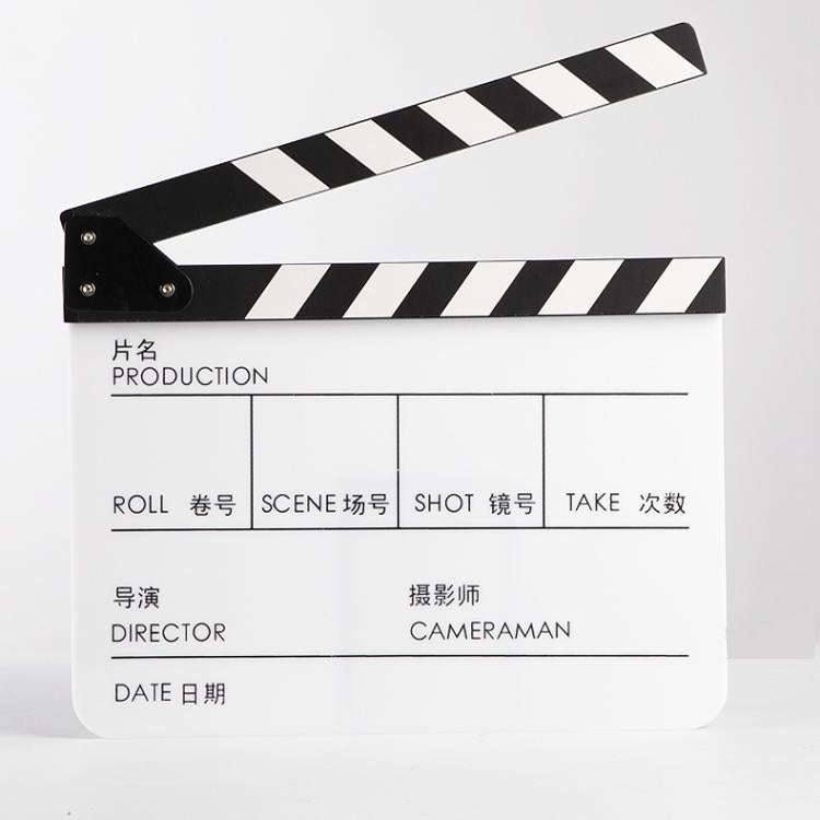 Wooden Director Board Shooting Video Movie City Scene Record Board Photography Props, Style: With...