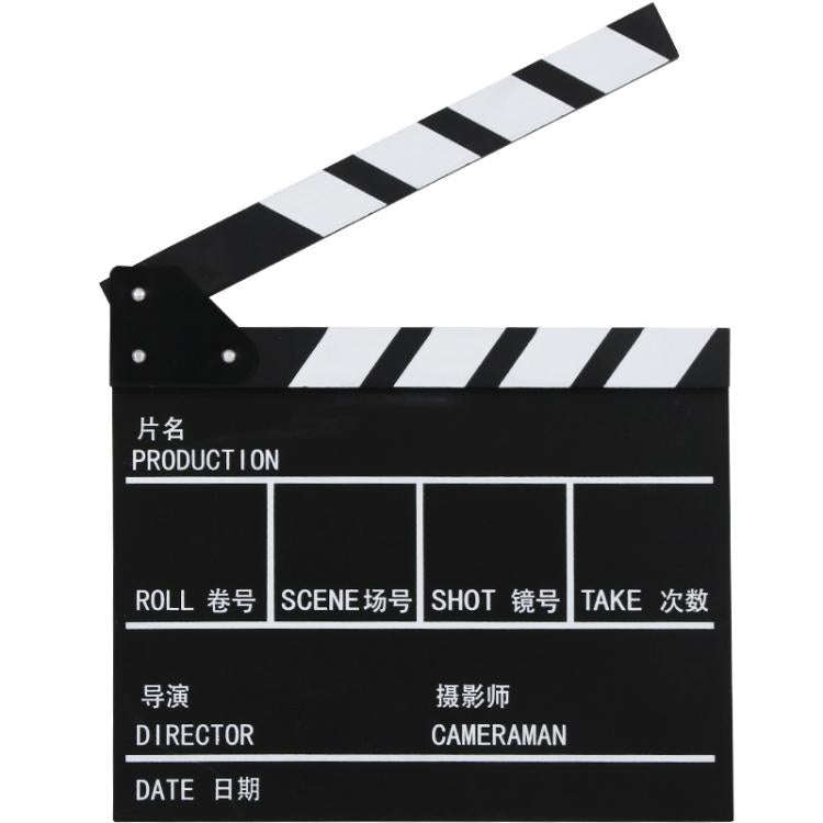 Wooden Director Board Shooting Video Movie City Scene Record Board Photography Props, Style: With...