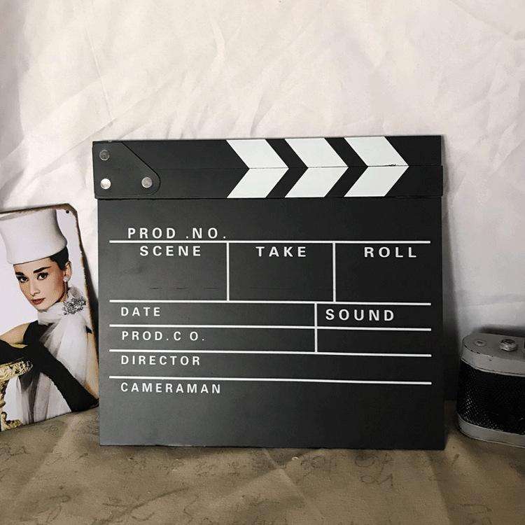 Wooden Director Board Shooting Video Movie City Scene Record Board Photography Props, Style: Larg...